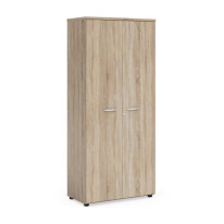 Šatníková skriňa s policami a výsuvnou tyčou BASIC, 80x40x182cm, dub Sonoma