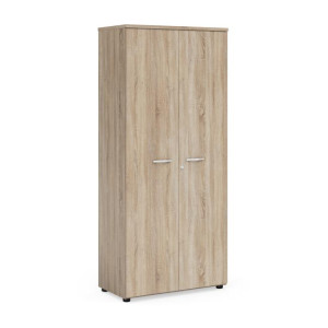 Šatníková skriňa s policami a výsuvnou tyčou BASIC, 80x40x182cm, dub Sonoma
