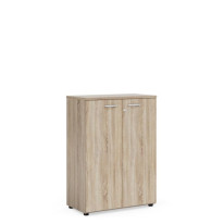 Policová skriňa BASIC, so zámkom, 80x40x111,7cm, dub Sonoma