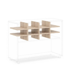 Priehradka do niky BASIC, otvorená, 96,2x35,3x32,7cm, agát svetlý