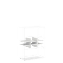 Priehradka do niky BASIC, otvorená, 76,7x37,8x32,9cm, biela