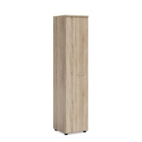 Policová skriňa BASIC, ľavé dvere so zámkom, 40x40x182,1cm, dub Sonoma