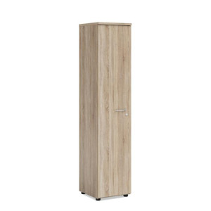 Policová skriňa BASIC, ľavé dvere so zámkom, 40x40x182,1cm, dub Sonoma