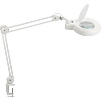 Lampa lupová MAULviso so svorkou biela