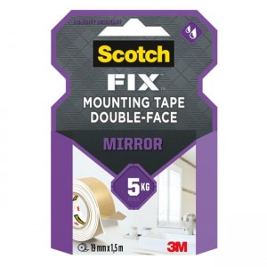 Montážna páska Scotch vhodná na použitie v kúpeľni, 19 mm x 1,5 m