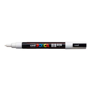 Popisovač uni POSCA PC-3M biely