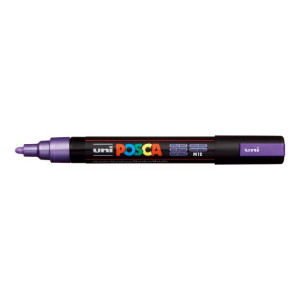 Popisovač uni POSCA PC-5M metalicky fialový