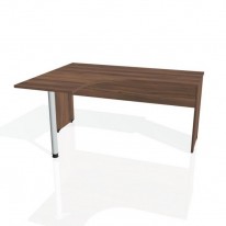 Pracovný stôl Gate, ergo, pravý, 160x75,5x120 cm, orech/orech
