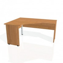 Pracovný stôl Gate, ergo, pravý, 160x75,5x120 cm, jelša/jelša