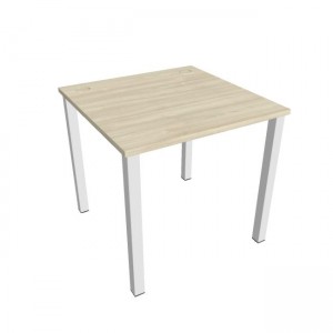 Pracovný stôl Uni, 80x75,5x80 cm, agát/biela