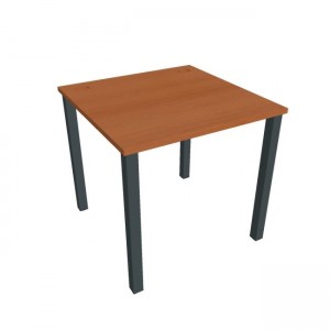 Pracovný stôl Uni, 80x75,5x80 cm, čerešňa/čierna