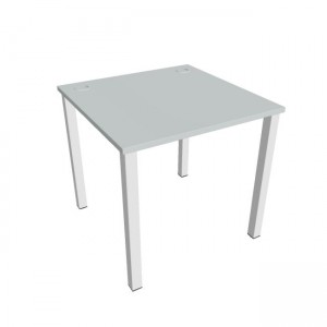 Pracovný stôl Uni, 80x75,5x80 cm, sivá/biela