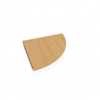 Doplnkový stôl Gate, pravý, 80x80 cm, buk