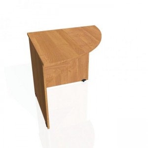 Doplnkový stôl Gate, pravý, 80x75,5x80 cm, jelša/jelša