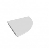 Doplnkový stôl Gate, pravý, 80x80 cm, biela