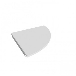 Doplnkový stôl Gate, pravý, 80x80 cm, biela