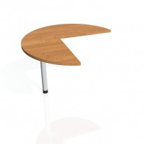 Doplnkový stôl Gate, ľavý, 100x75,5 cm, jelša/kov