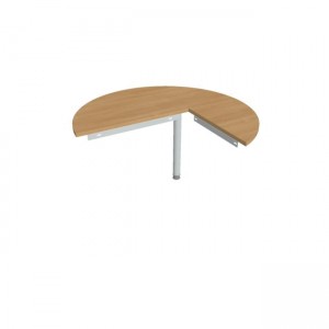 Doplnkový stôl Gate, ľavý, 120x75,5 cm, dub/kov