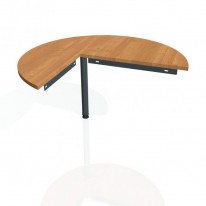 Doplnkový stôl Gate, pravý, 120x75,5 cm, jelša/kov