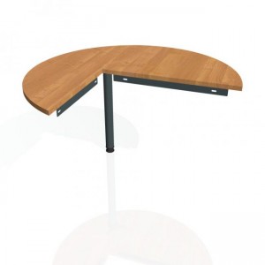 Doplnkový stôl Gate, pravý, 120x75,5 cm, jelša/kov