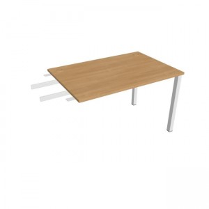 Pracovný stôl Uni, reťaziaci, 120x75,5x80 cm, dub/biela