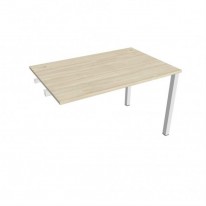 Pracovný stôl Uni k pozdĺ. reťazeniu, 120x75,5x80 cm, agát/biela