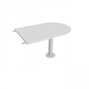 Doplnkový stôl Flex, 120x75,5x80 cm, biela/kov