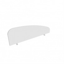 Paraván Hobis na hranu stola, oblý, 120 cm, biela