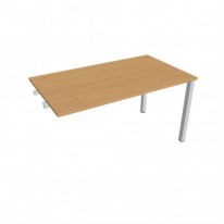 Pracovný stôl Uni k pozdĺ. reťazeniu, 140x75,5x80 cm, buk/sivá