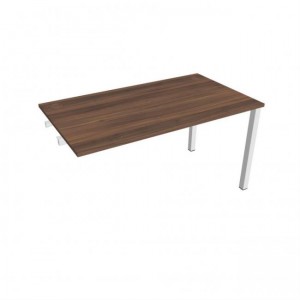 Pracovný stôl Uni k pozdĺ. reťazeniu, 140x75,5x80 cm, orech/biela