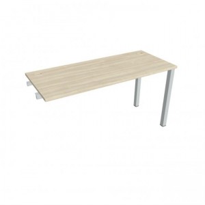 Pracovný stôl Uni k pozdĺ. reťazeniu, 140x75,5x60 cm, agát/sivá