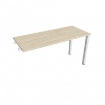 Pracovný stôl Uni k pozdĺ. reťazeniu, 140x75,5x60 cm, agát/biela