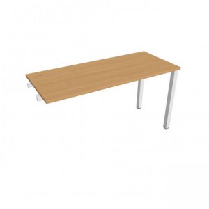 Pracovný stôl Uni k pozdĺ. reťazeniu, 140x75,5x60 cm, buk/biela