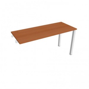 Pracovný stôl Uni k pozdĺ. reťazeniu, 140x75,5x60 cm, čerešňa/biela