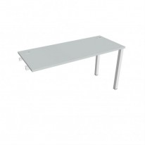 Pracovný stôl Uni k pozdĺ. reťazeniu, 140x75,5x60 cm, sivá/biela