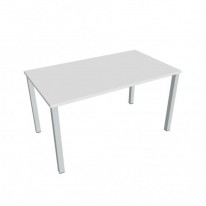 Rokovací stôl Uni, 140x75,5x80 cm, biela/sivá