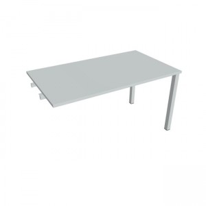 Rokovací stôl Uni k pozdĺ. reťazeniu, 140x75,5x80 cm, sivá/sivá