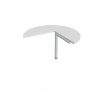 Doplnkový stôl Cross, 100,0x75,5x(60x60) cm, biela/kov