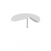 Doplnkový stôl Cross, 120x75,5x(80x60) cm, biela/kov