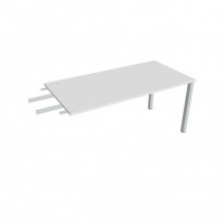 Pracovný stôl Uni, reťaziaci, 160x75,5x80 cm, biela/sivá