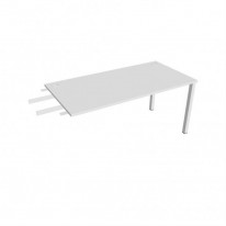 Pracovný stôl Uni, reťaziaci, 160x75,5x80 cm, biela/biela