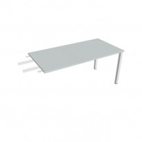 Pracovný stôl Uni, reťaziaci, 160x75,5x80 cm, sivá/biela