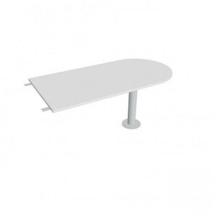 Doplnkový stôl Gate, 160x75,5x80 cm, biely/kov