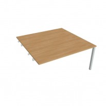 Pracovný stôl Uni k pozdĺ. reťazenie, 160x75,5x160 cm, dub/biela