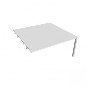 Pracovný stôl Uni k pozdĺ. reťazeniu, 160x75,5x160 cm, biela/sivá