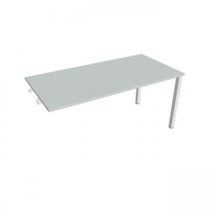 Rokovací stôl Uni k pozdĺ. reťazeniu, 160x75,5x80 cm, sivá/biela