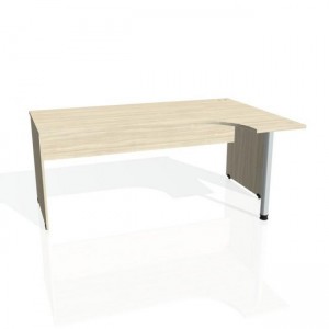Pracovný stôl Gate, ergo, ľavý, 180x75,5x120 cm, agát/agát