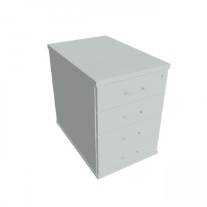 Kontajner Hobis, 40x60x60 cm, sivý/sivý