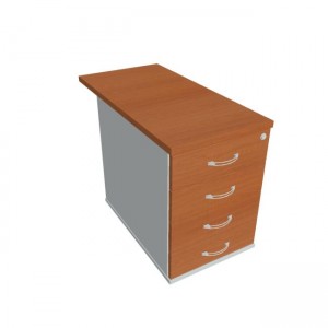 Kontajner Hobis, 40x60x80 cm, čerešňa/sivý