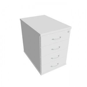 Kontajner Hobis, 40x60x60 cm, biela/biela